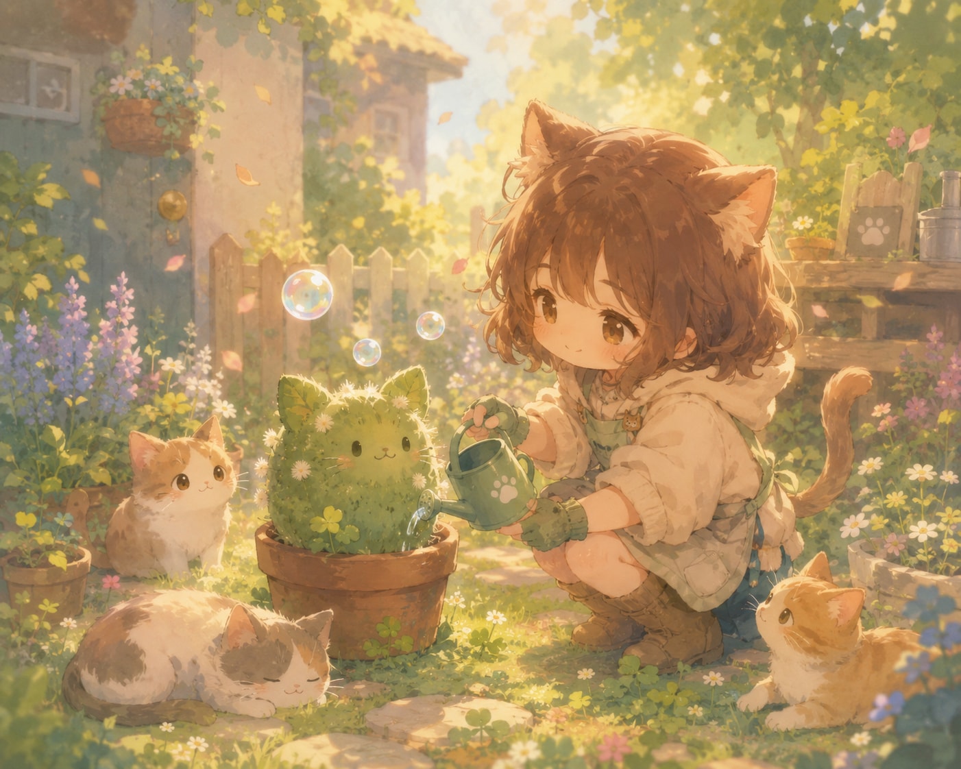 お庭のちいさなおともだち 🌿🐾 | の人気AIイラスト・グラビア