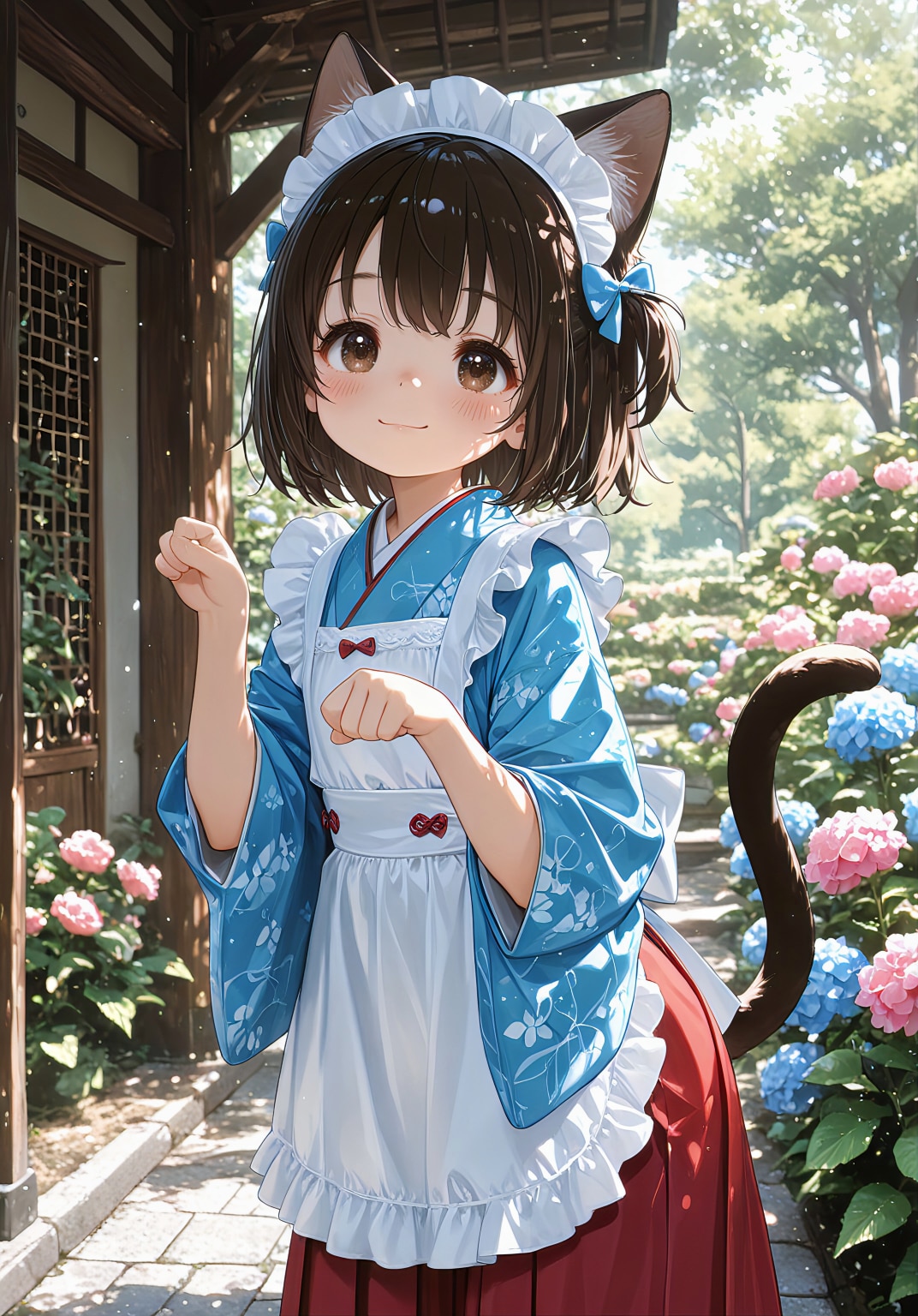 花巫女、今日は猫耳メイドです