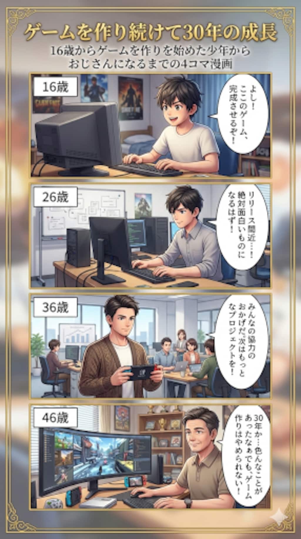 ゲームを作り続けて30年の成長