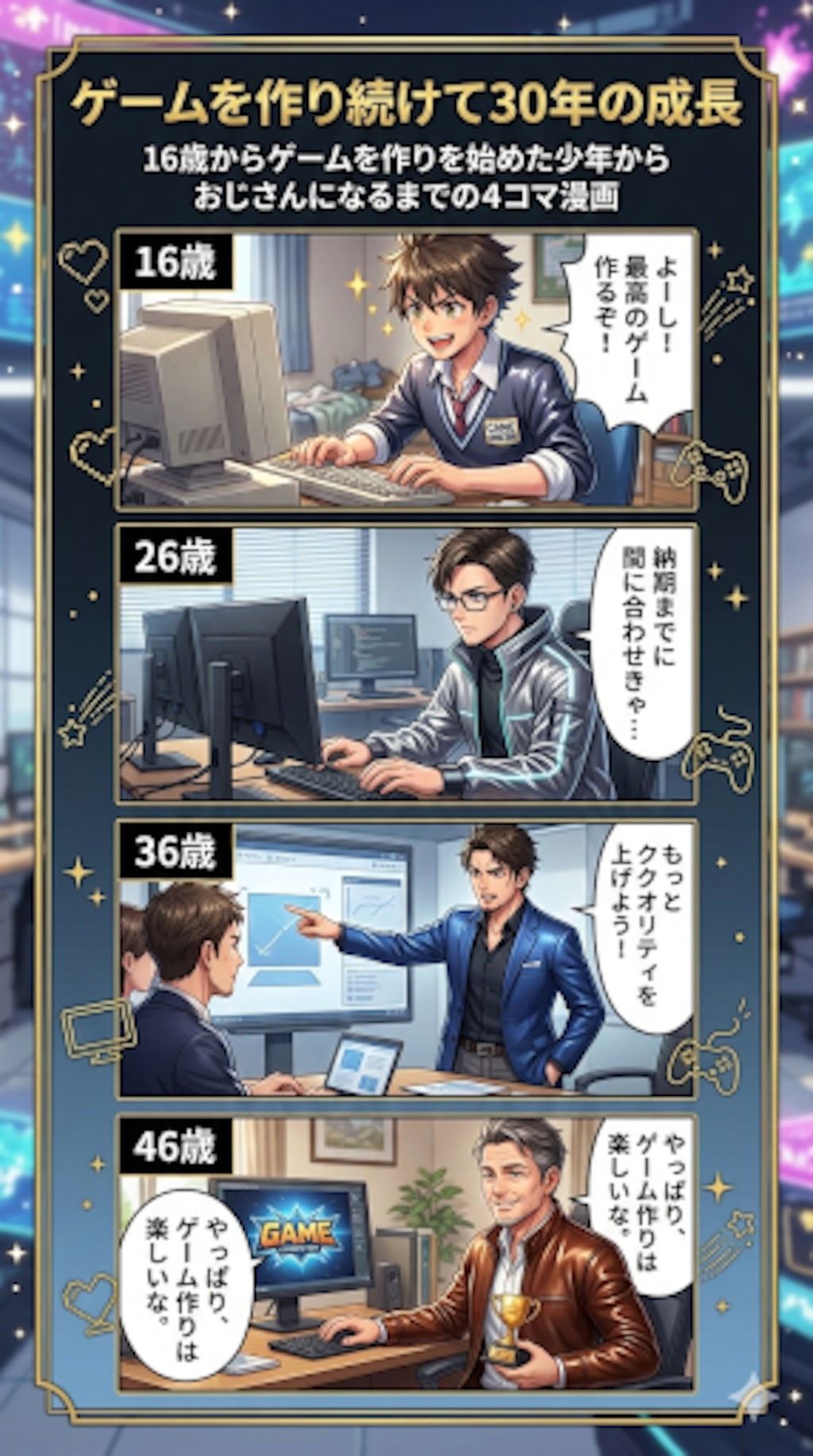 ゲームを作り続けて30年の成長