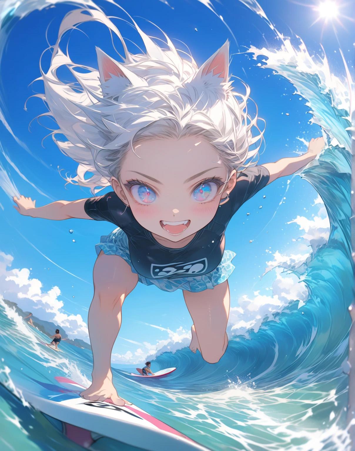 飛びだせ猫耳サーファー | の人気AIイラスト・グラビア