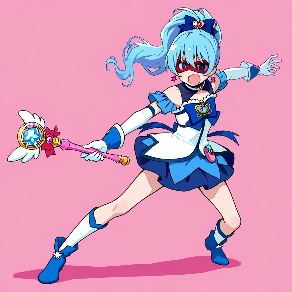 青いポニーテールの魔法少女3
