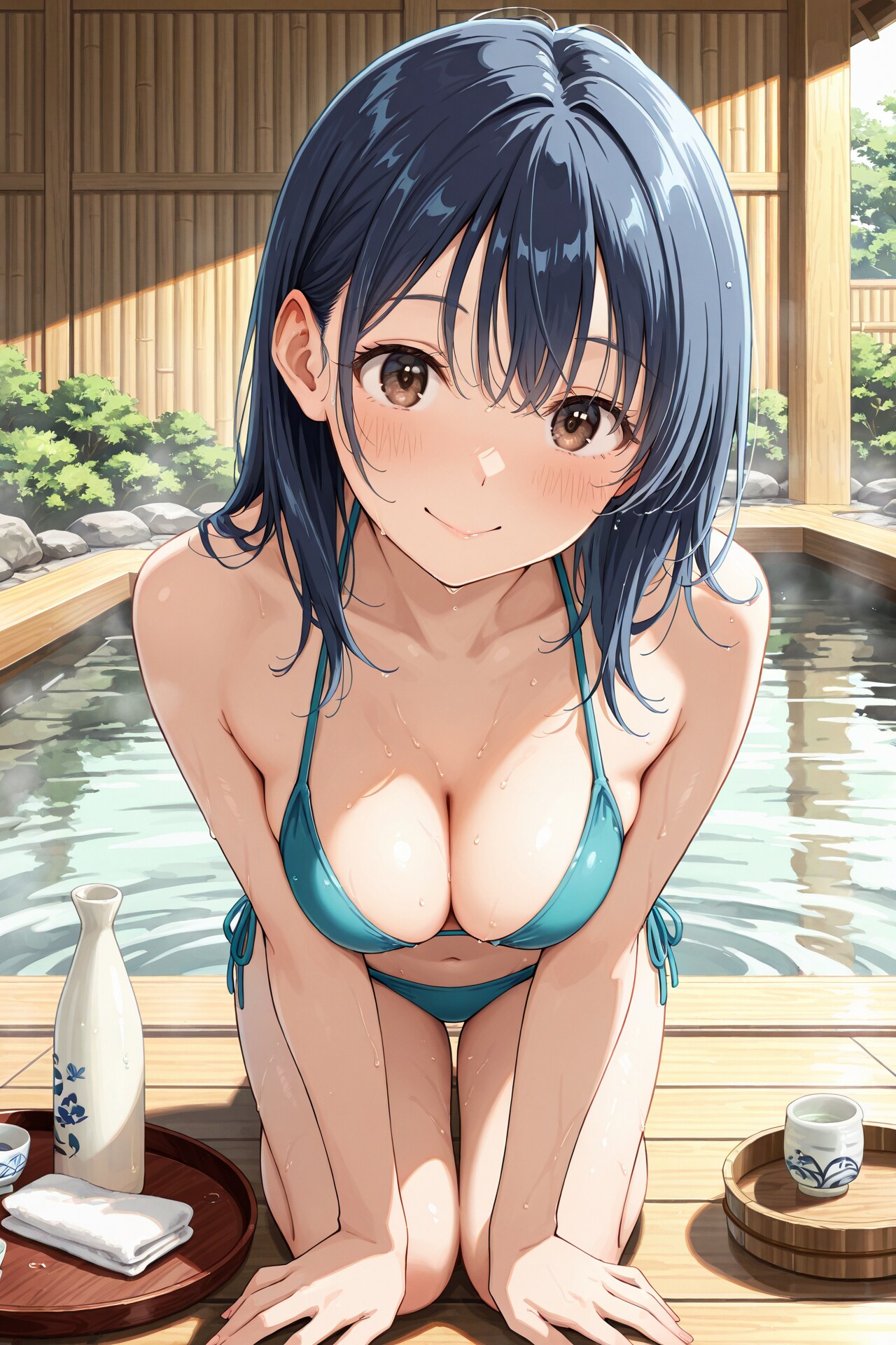 温泉で女の子と日本酒・全年齢版 Z526