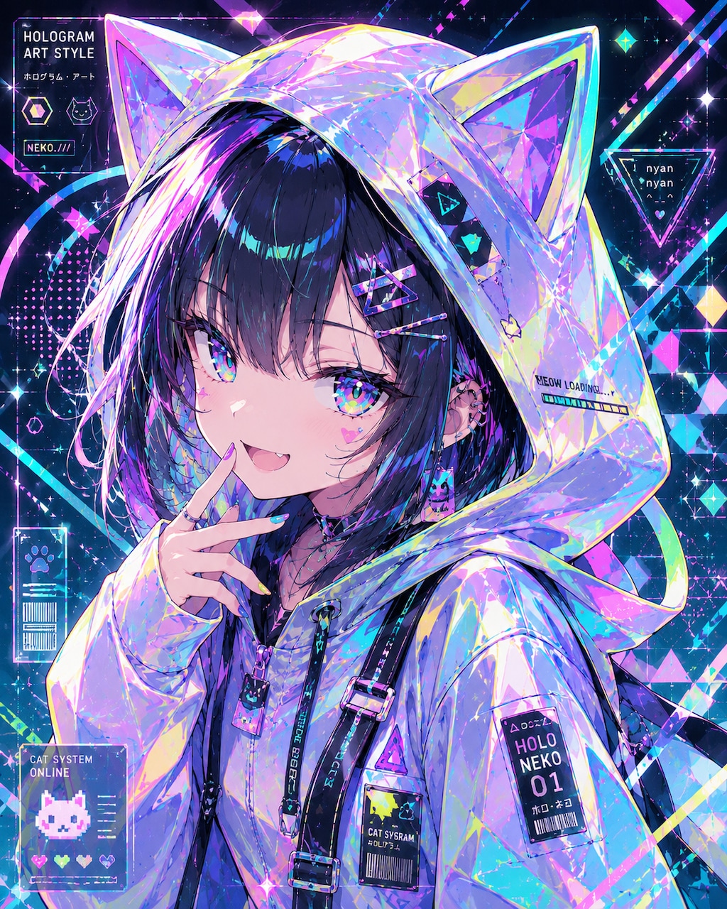 猫耳パーカー娘