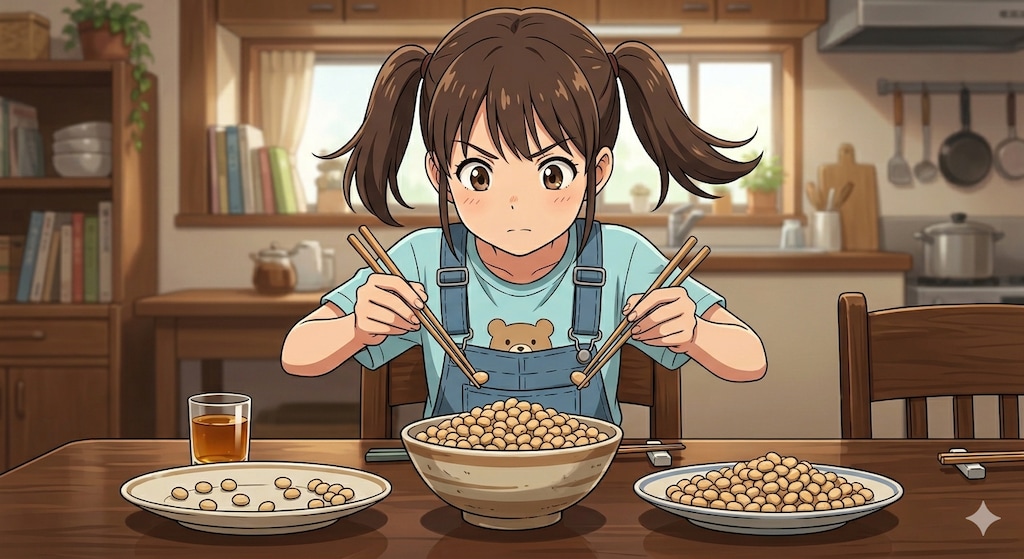 豆ゲーム右手VS左手