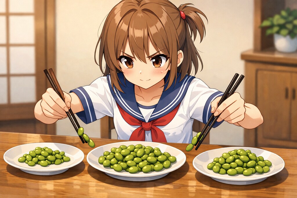 豆ゲーム右手VS左手