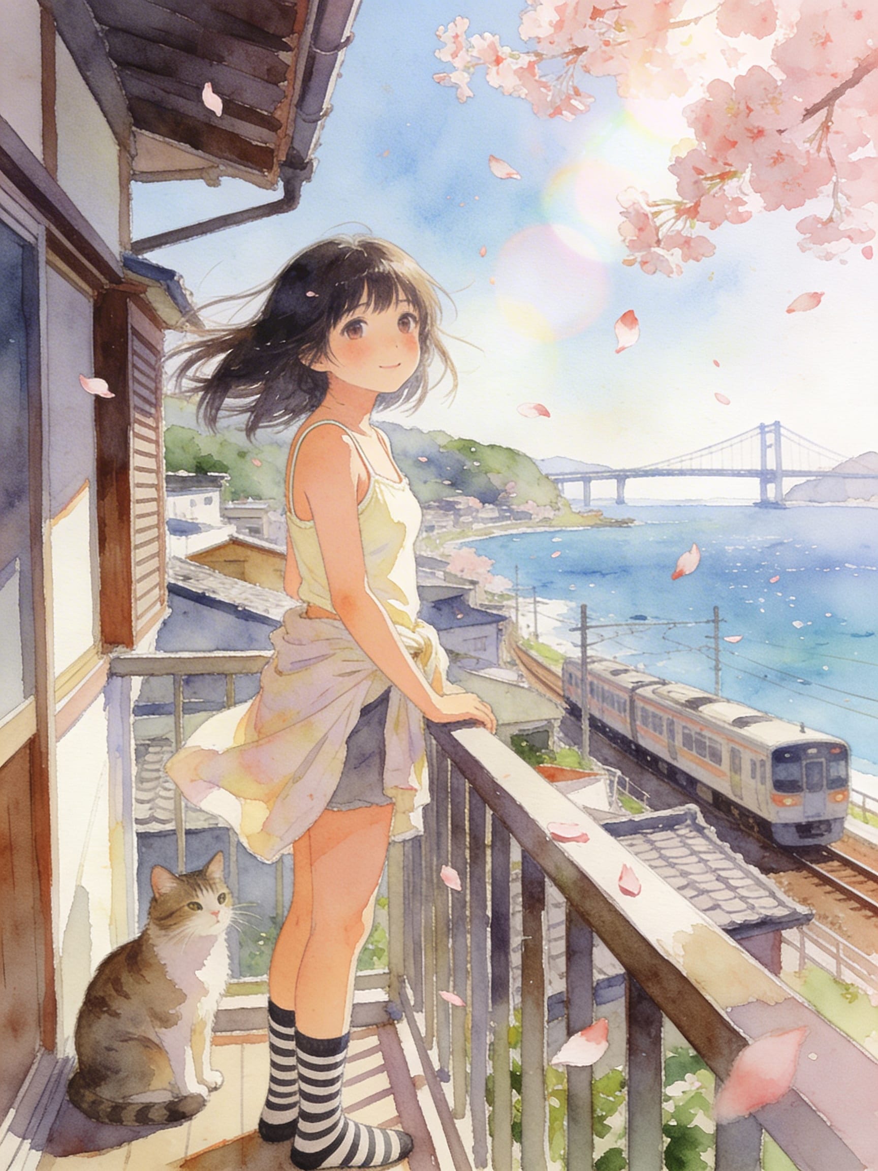 海の見える街64 | の人気AIイラスト・グラビア