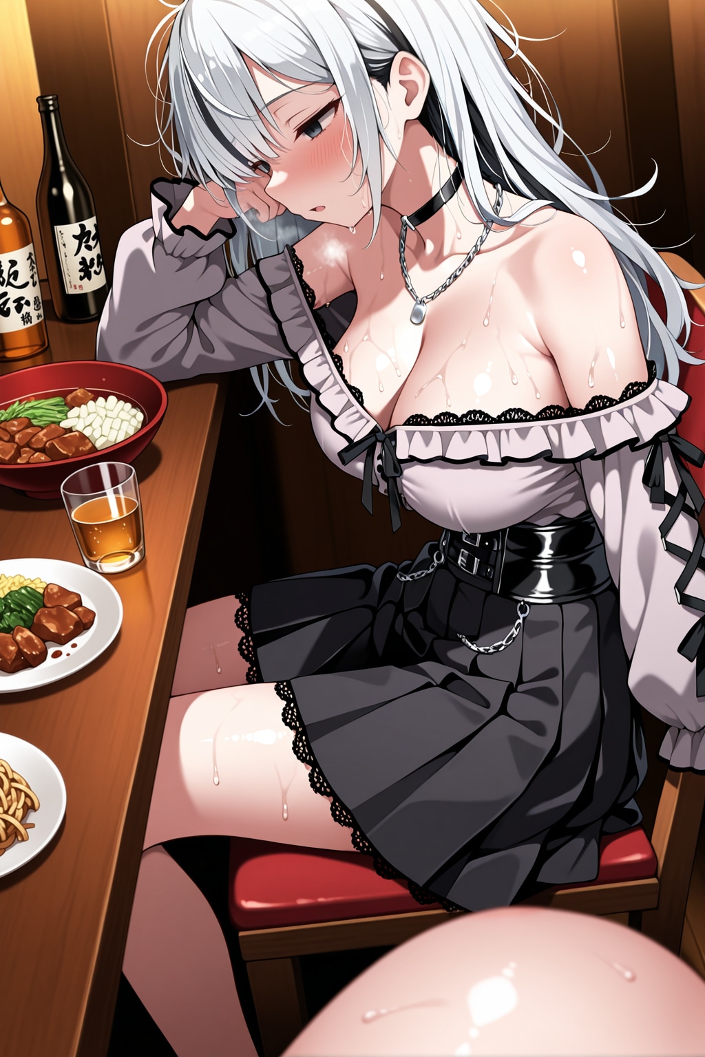 お酒を飲んだ地雷系の女の子