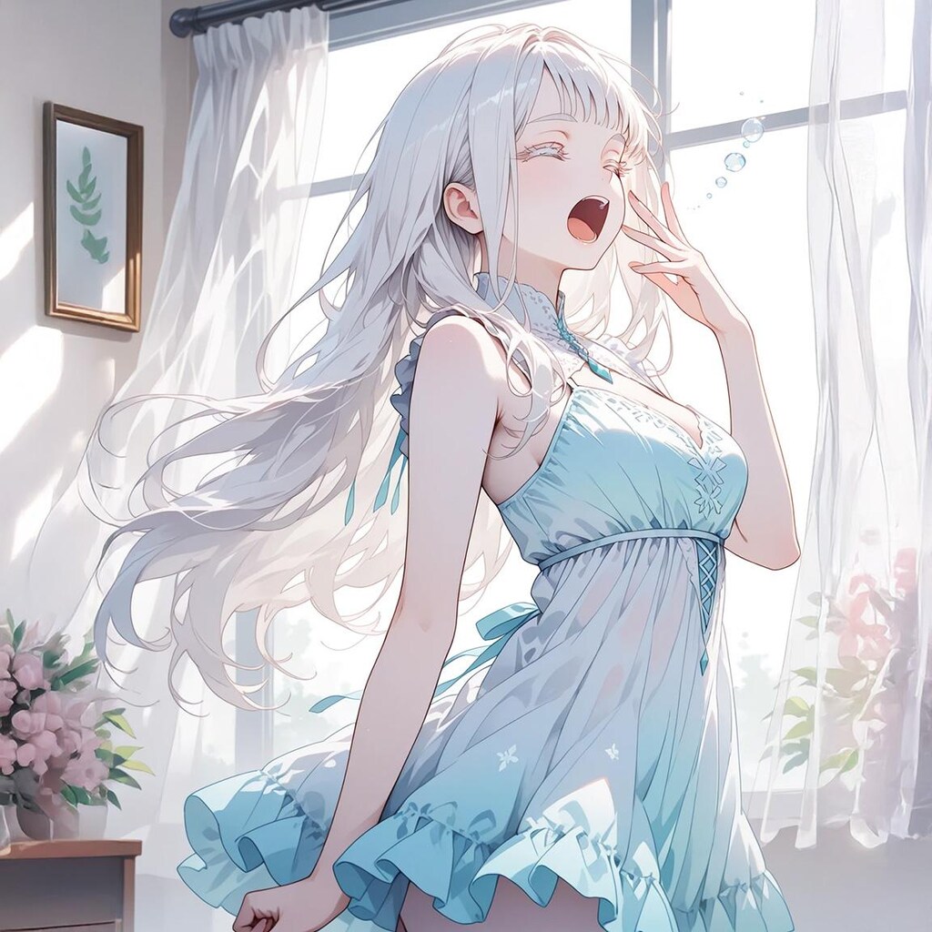 「ファ〜、陽気が良い方が眠いんですよね」