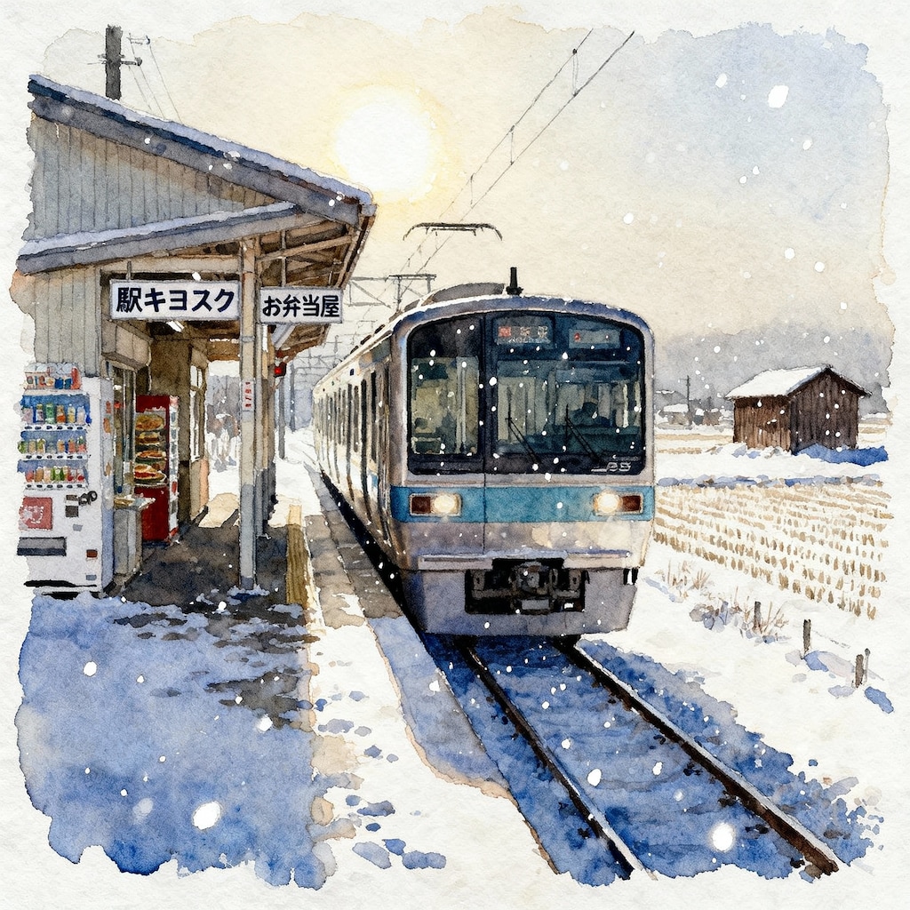 冬の田舎駅