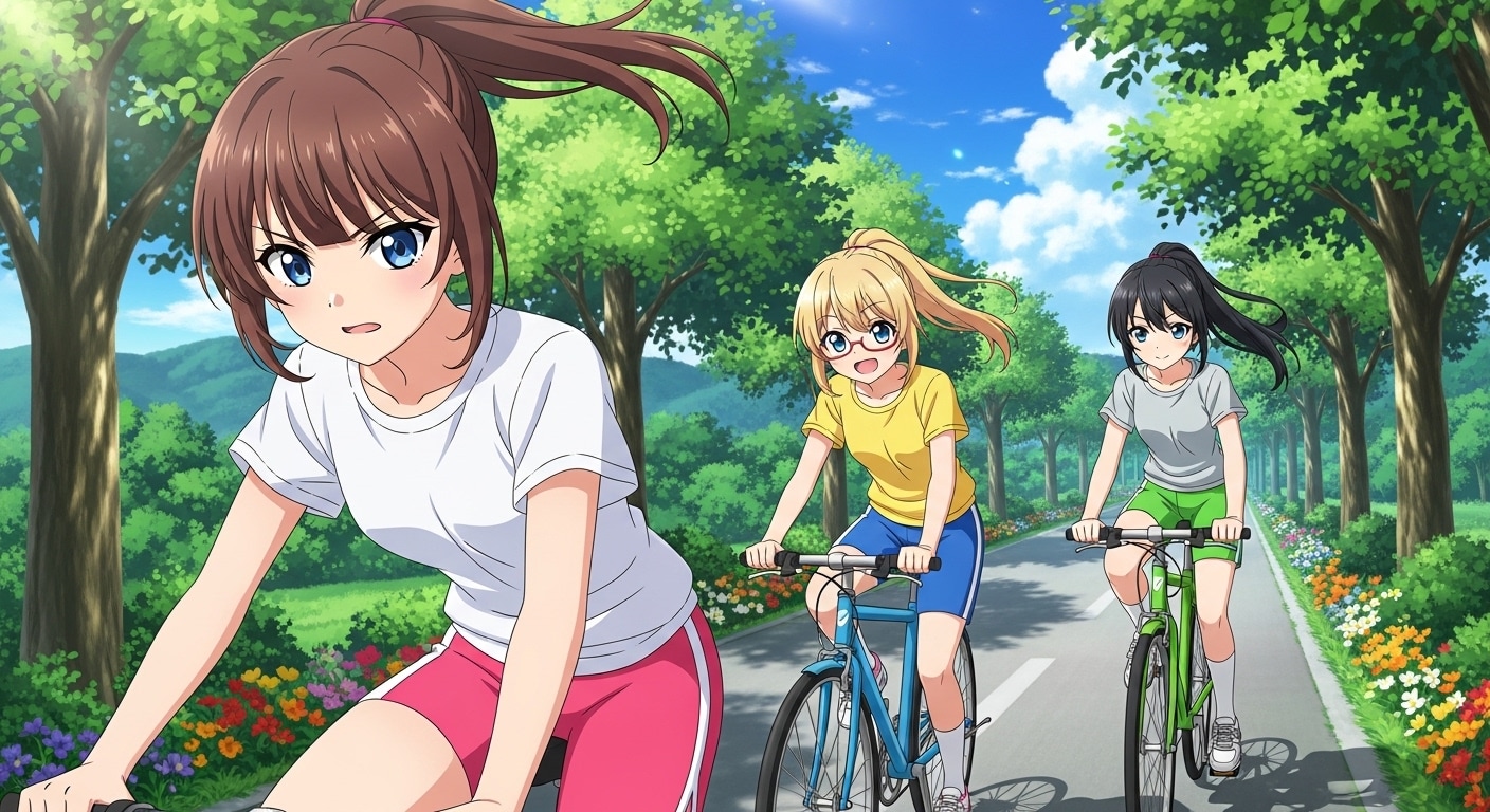 三人ポニテ娘 | の人気AIイラスト・グラビア