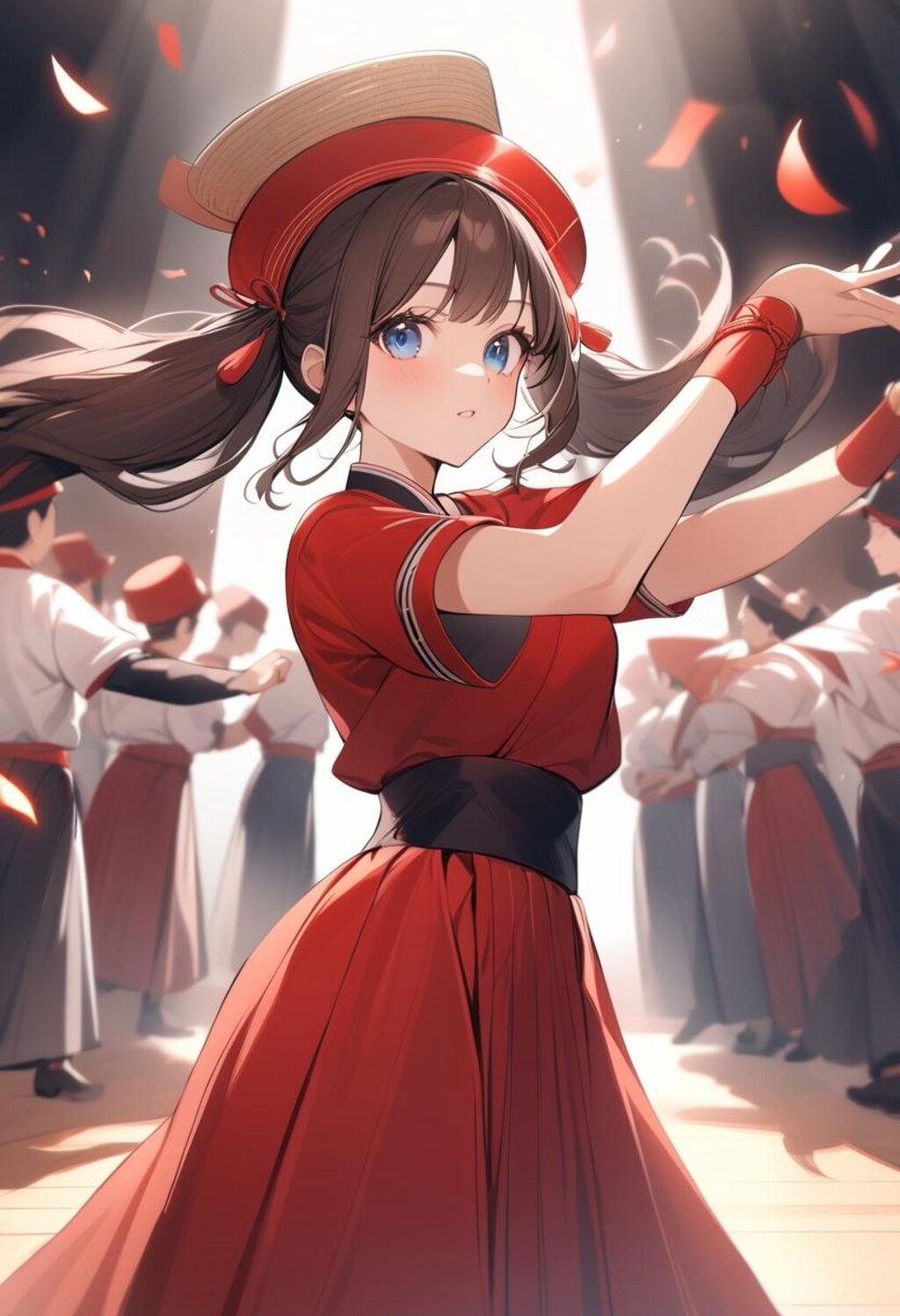 焦茶髪娘（舞い）