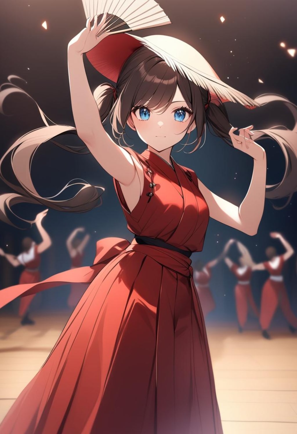 焦茶髪娘（舞い）