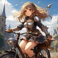 自転車に乗る騎士 8枚目