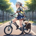 自転車に乗る騎士 6枚目
