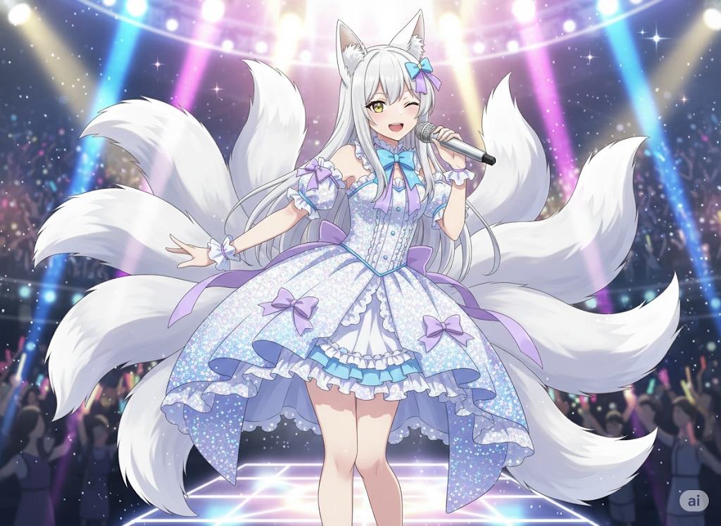 九尾のアイドル | の人気AIイラスト・グラビア