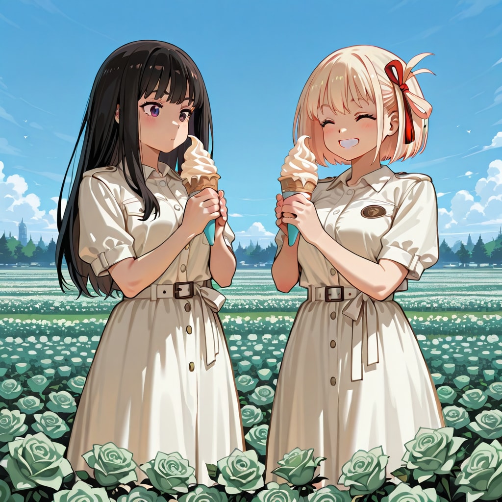 緑の薔薇畑 | の人気AIイラスト・グラビア