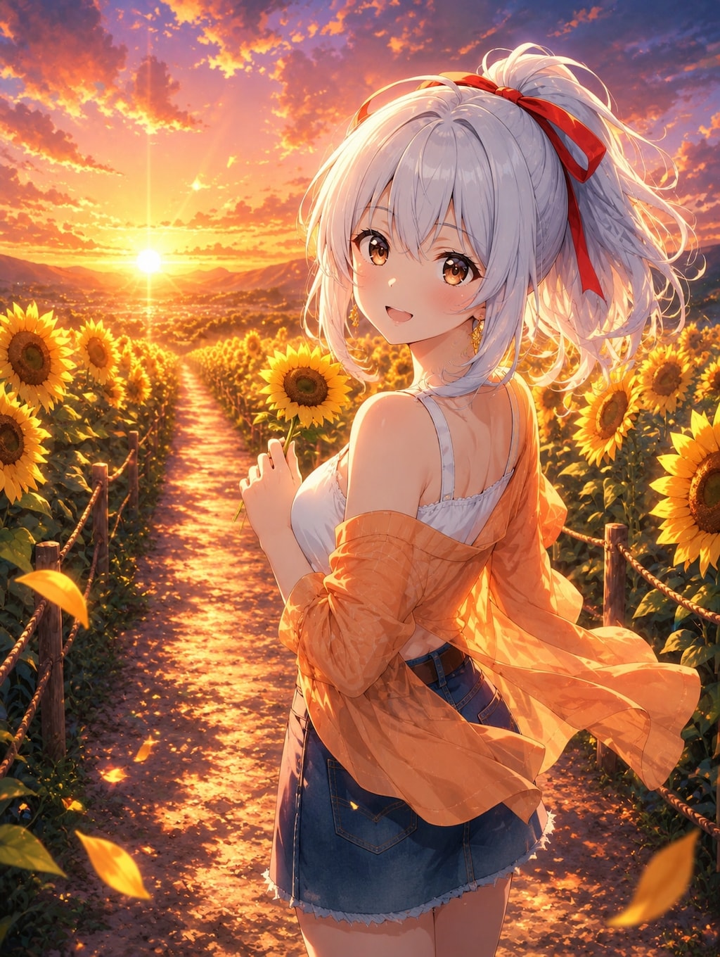 エル「ひまわり畑っ！」
