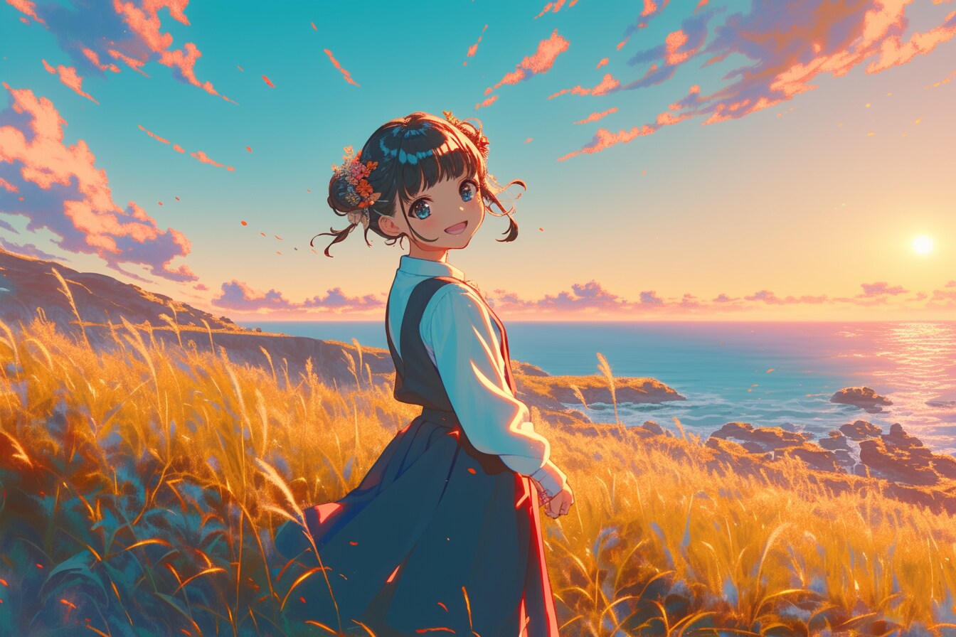 夕暮れのおだんごちゃん🍡✨130 | の人気AIイラスト・グラビア