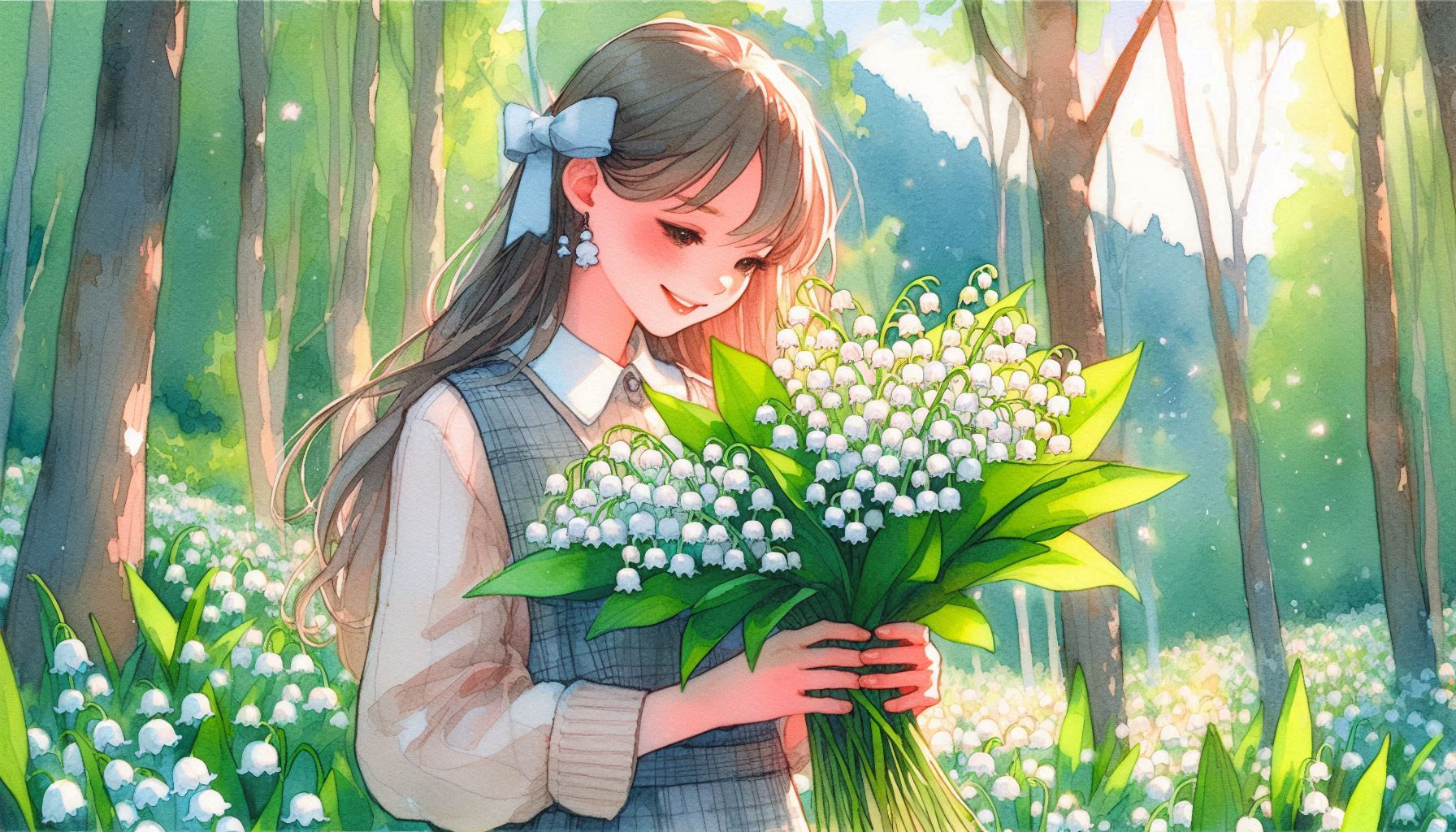 誕生花　05.01 スズラン | の人気AIイラスト・グラビア