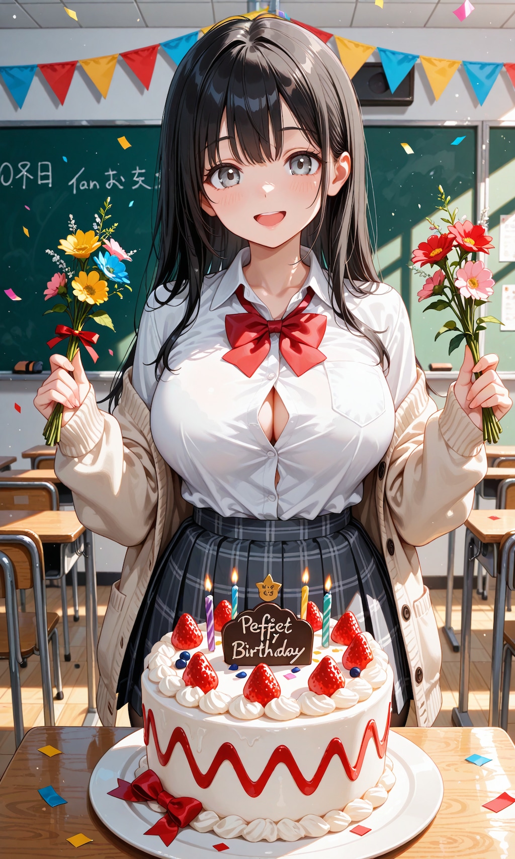 祝誕生日＆命名！黒髪ロングちゃんも眼鏡三つ編み