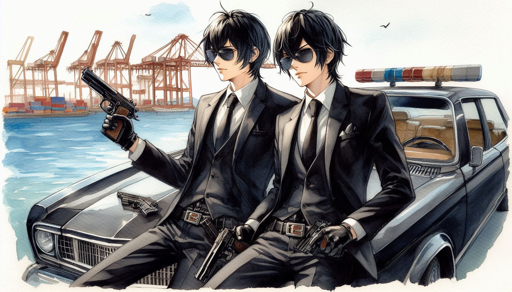 ハマの危険な警察 | の人気AIイラスト・グラビア