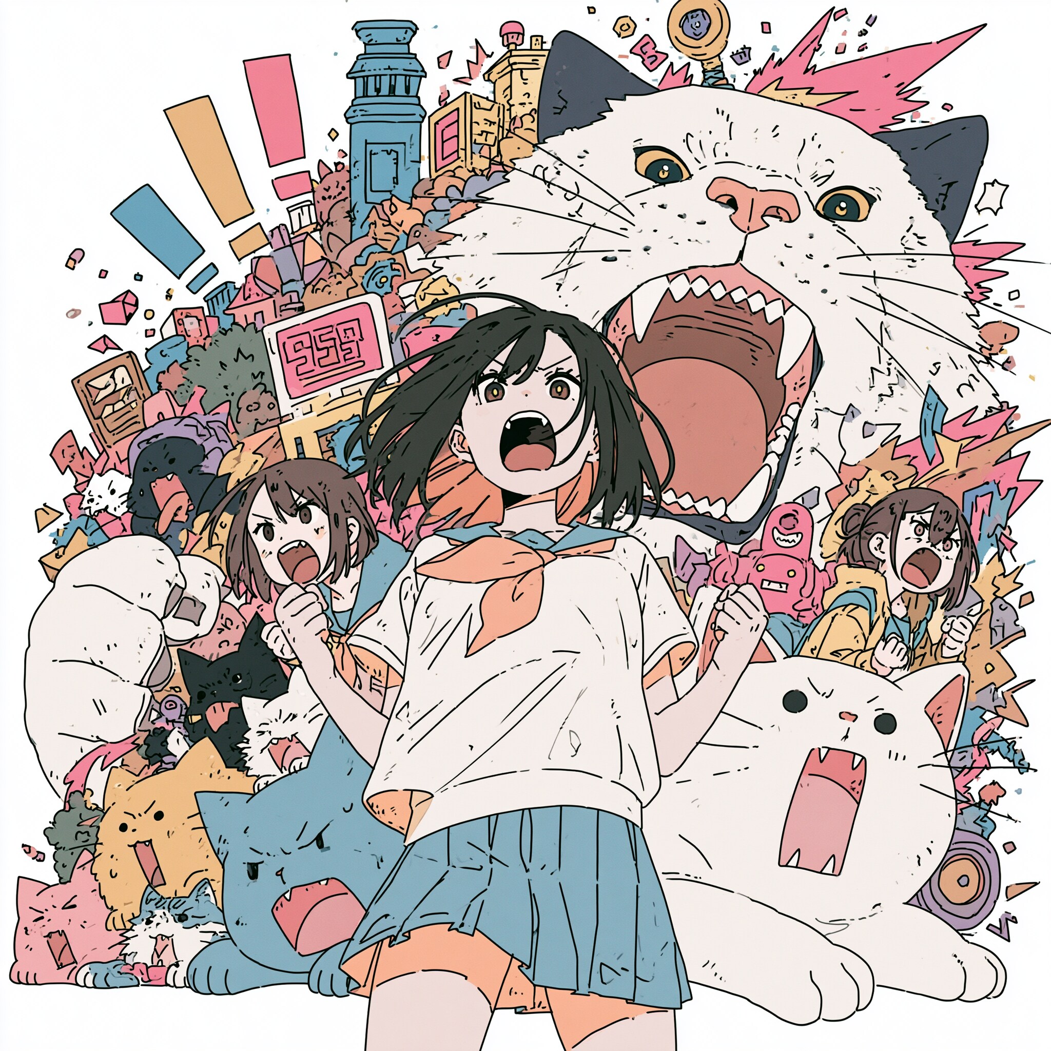 叫ぶ | の人気AIイラスト・グラビア