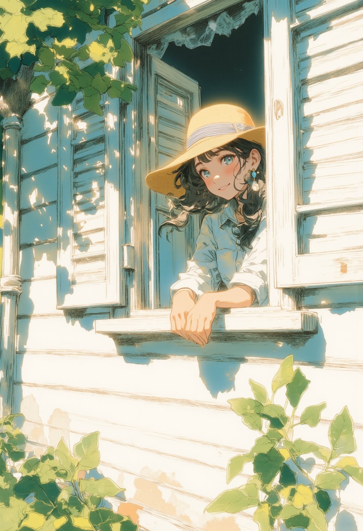 白い壁の家の女の子 | の人気AIイラスト・グラビア