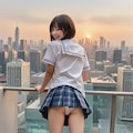 ミニスカ制服+ルーズソックス+パンチラしているコトちゃん 2枚目