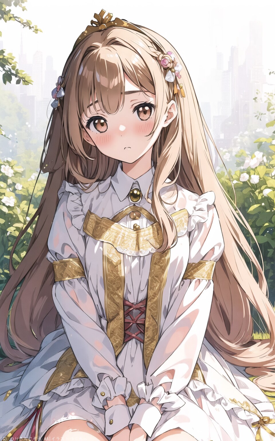 庭園と乙女
