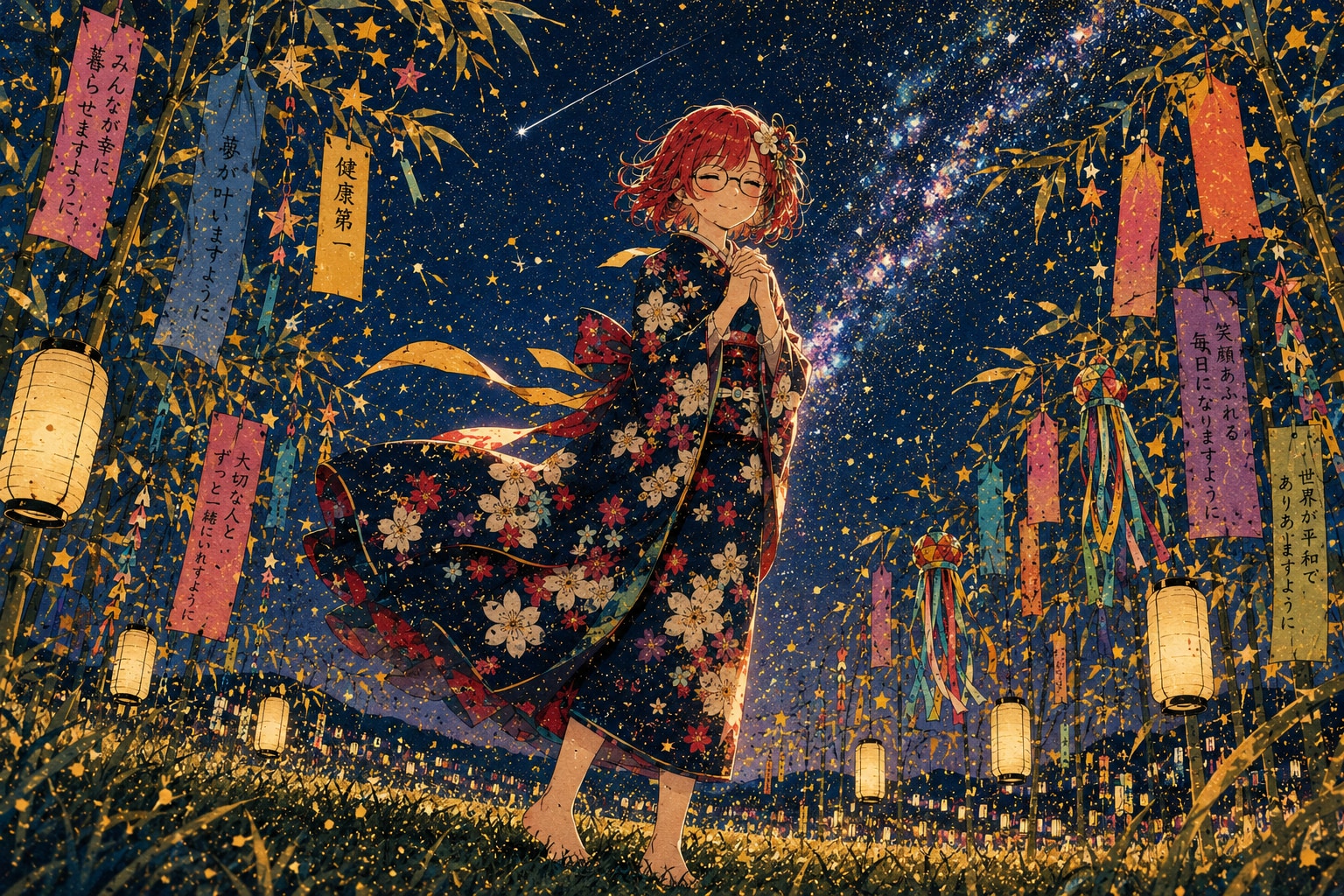 星降る夜、願いを天の川へ