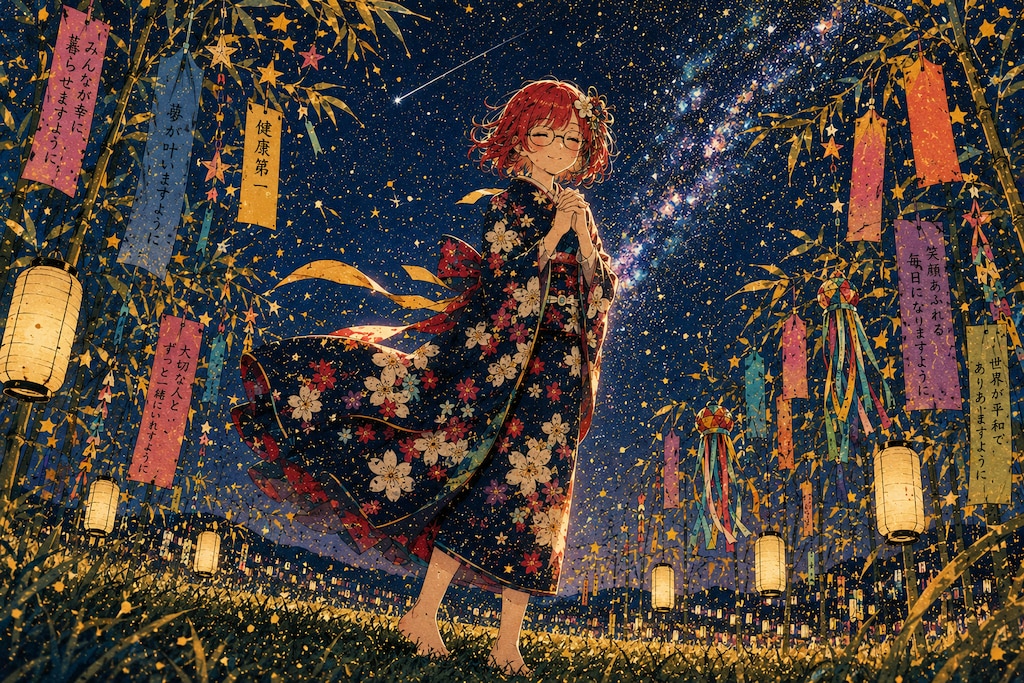 星降る夜、願いを天の川へ