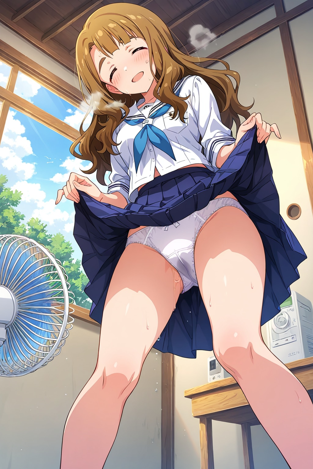 「ふぅ、今日はお外が暑すぎました～」