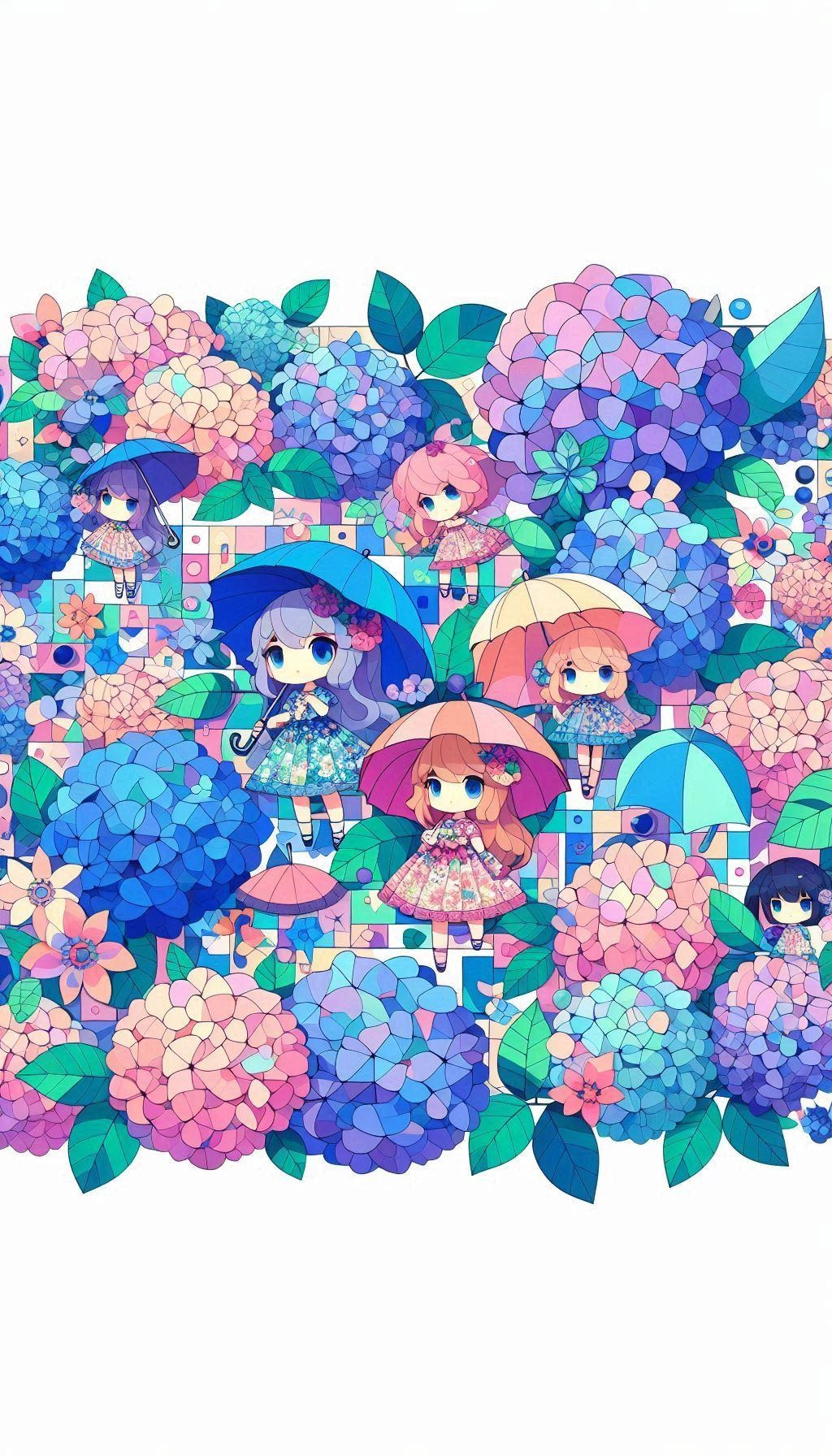 私と傘と紫陽花と