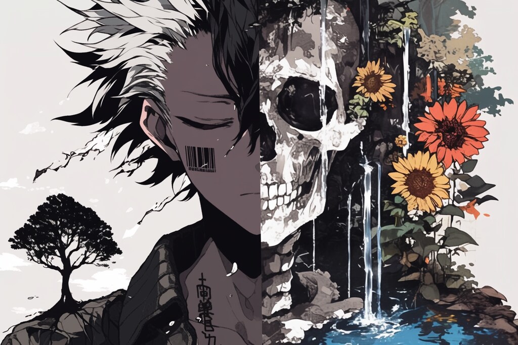 少年と髑髏(styleとsref/stylize検証)