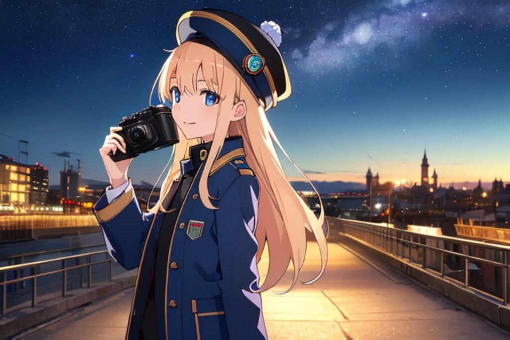 撮影スポットを探して夜の街を歩く