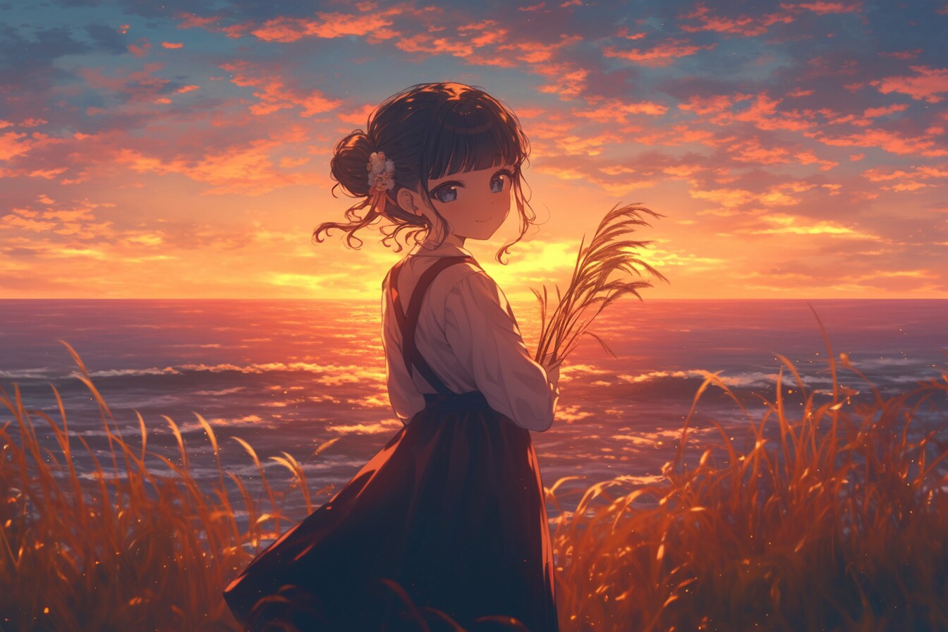 夕暮れのおだんごちゃん🍡✨150 | の人気AIイラスト・グラビア