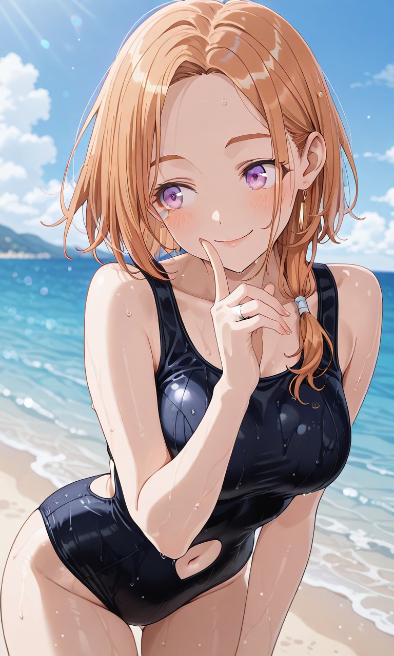 万里さんのワンピース水着