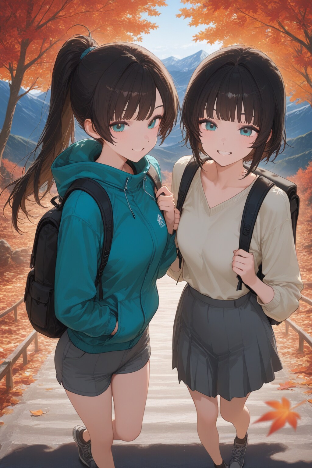 紅葉の森を散歩 | の人気AIイラスト・グラビア