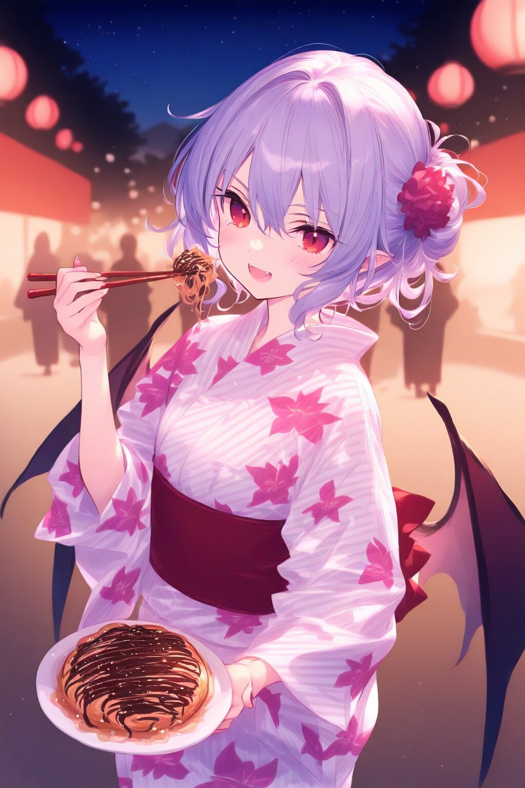 浴衣レミリアの縁日巡り | の人気AIイラスト・グラビア