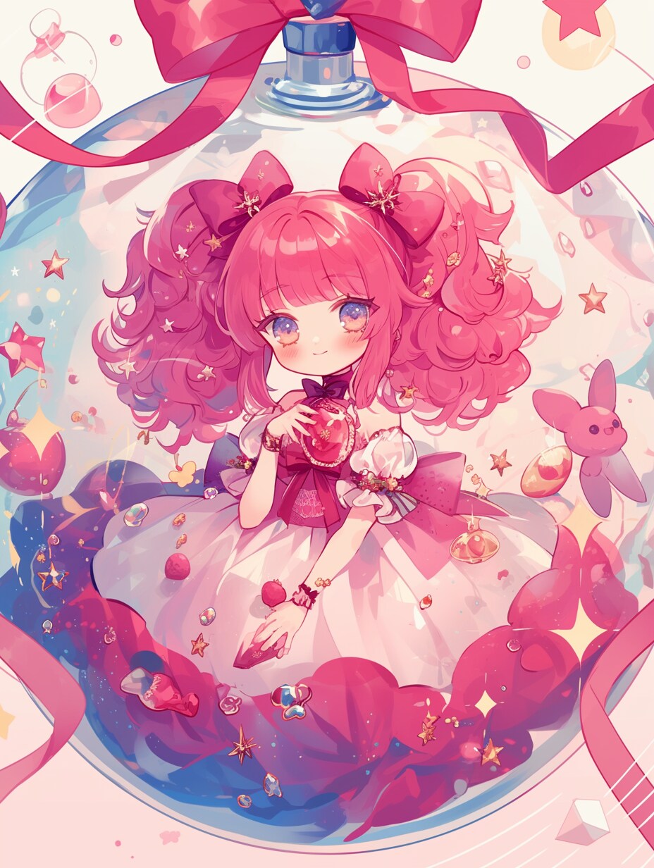 「瓶詰の少女」紅06 | の人気AIイラスト・グラビア