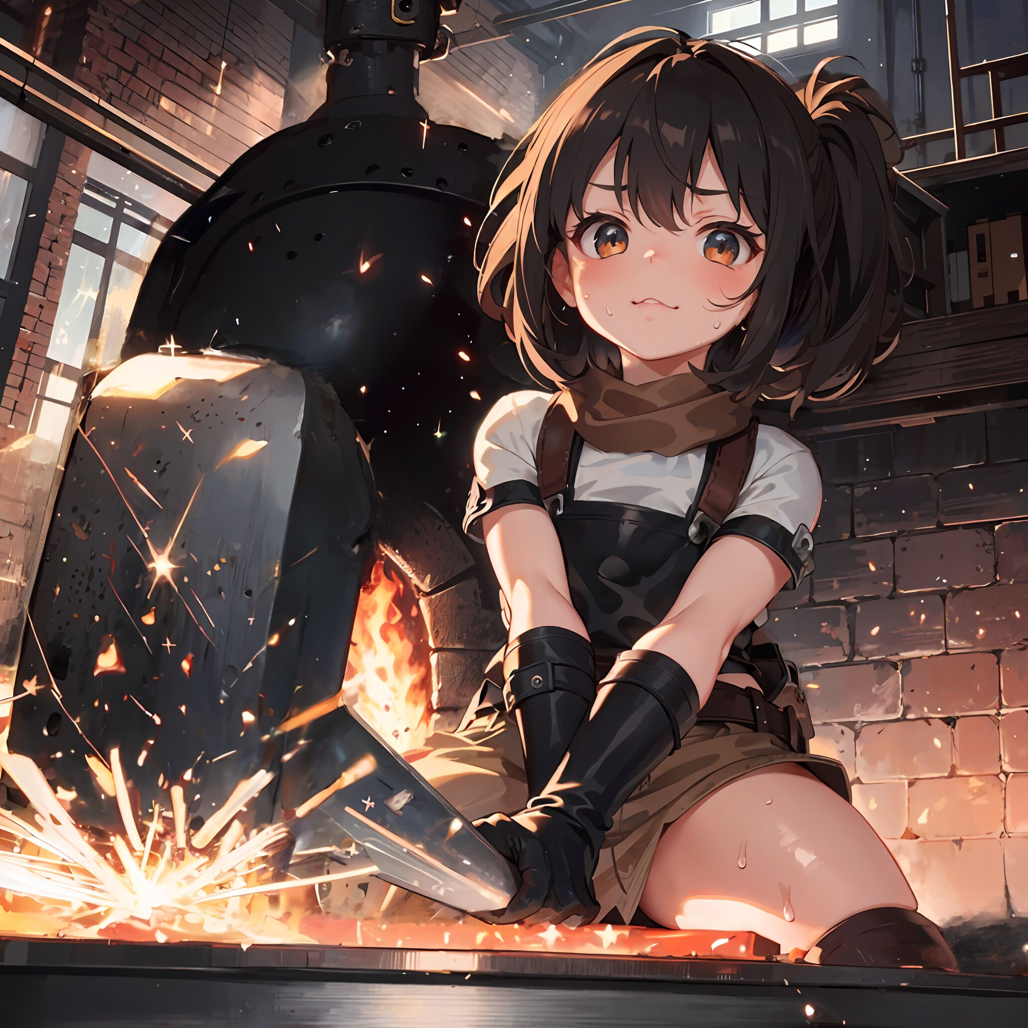 ドワーフ少女の鍛冶師 | の人気AIイラスト・グラビア