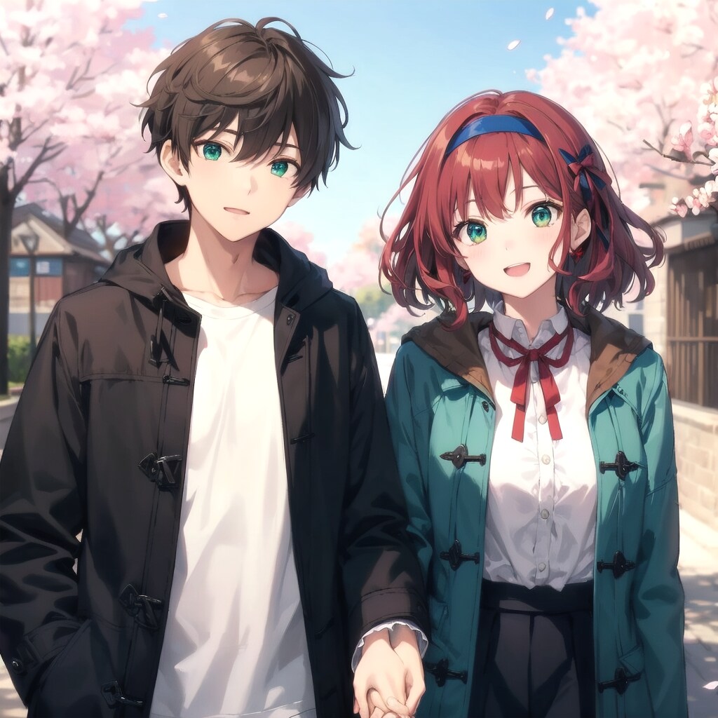 君と私と、桜の下で･･･ | の人気AIイラスト・グラビア