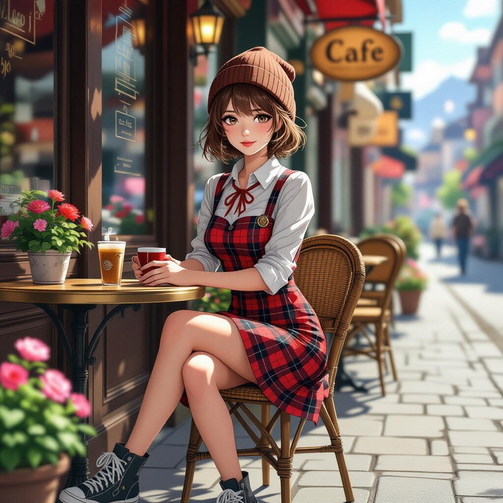 異国の風、カフェの午後 | の人気AIイラスト・グラビア