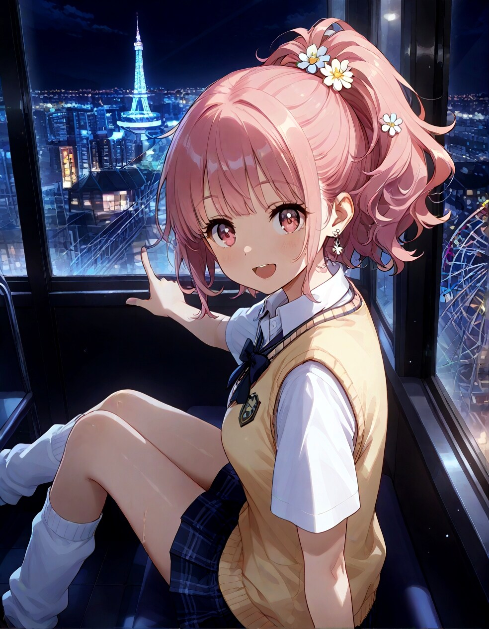 観覧車からみる夜景