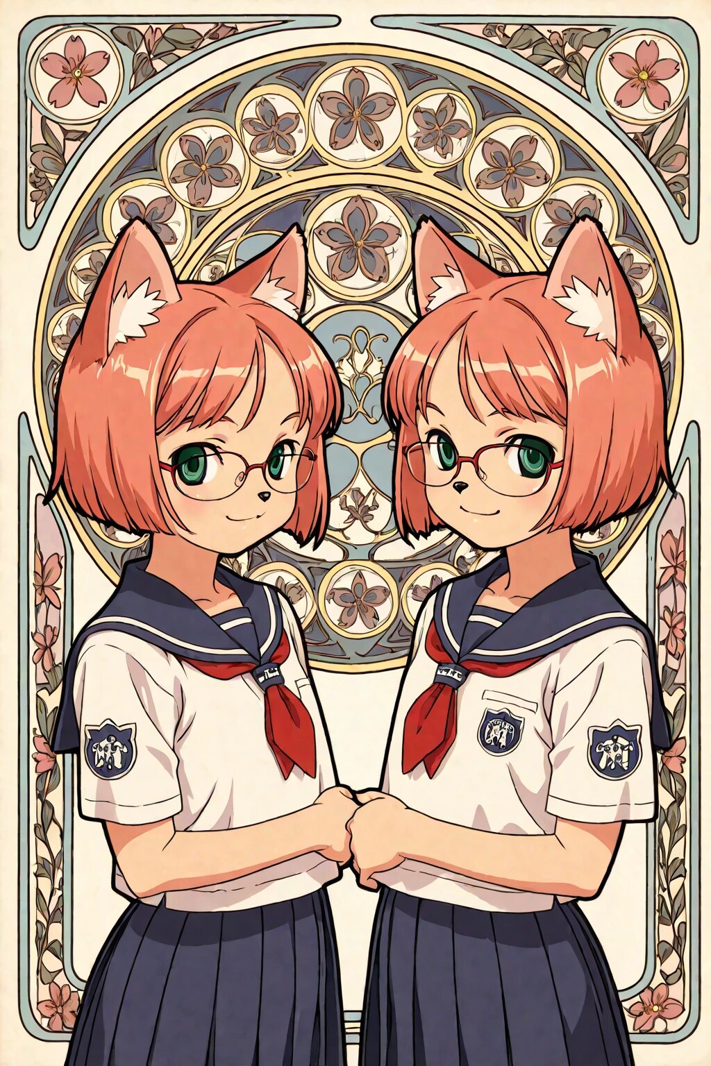 アール・ヌーヴォー制服猫娘