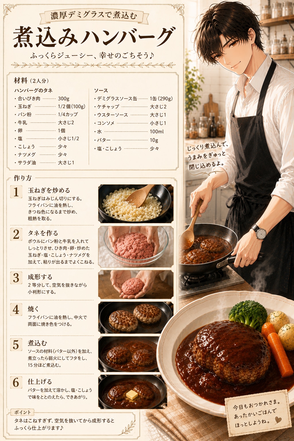 煮込みハンバーグ レシピ