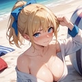ビーチで修行の女の子 4枚目