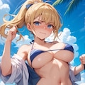 ビーチで修行の女の子 3枚目