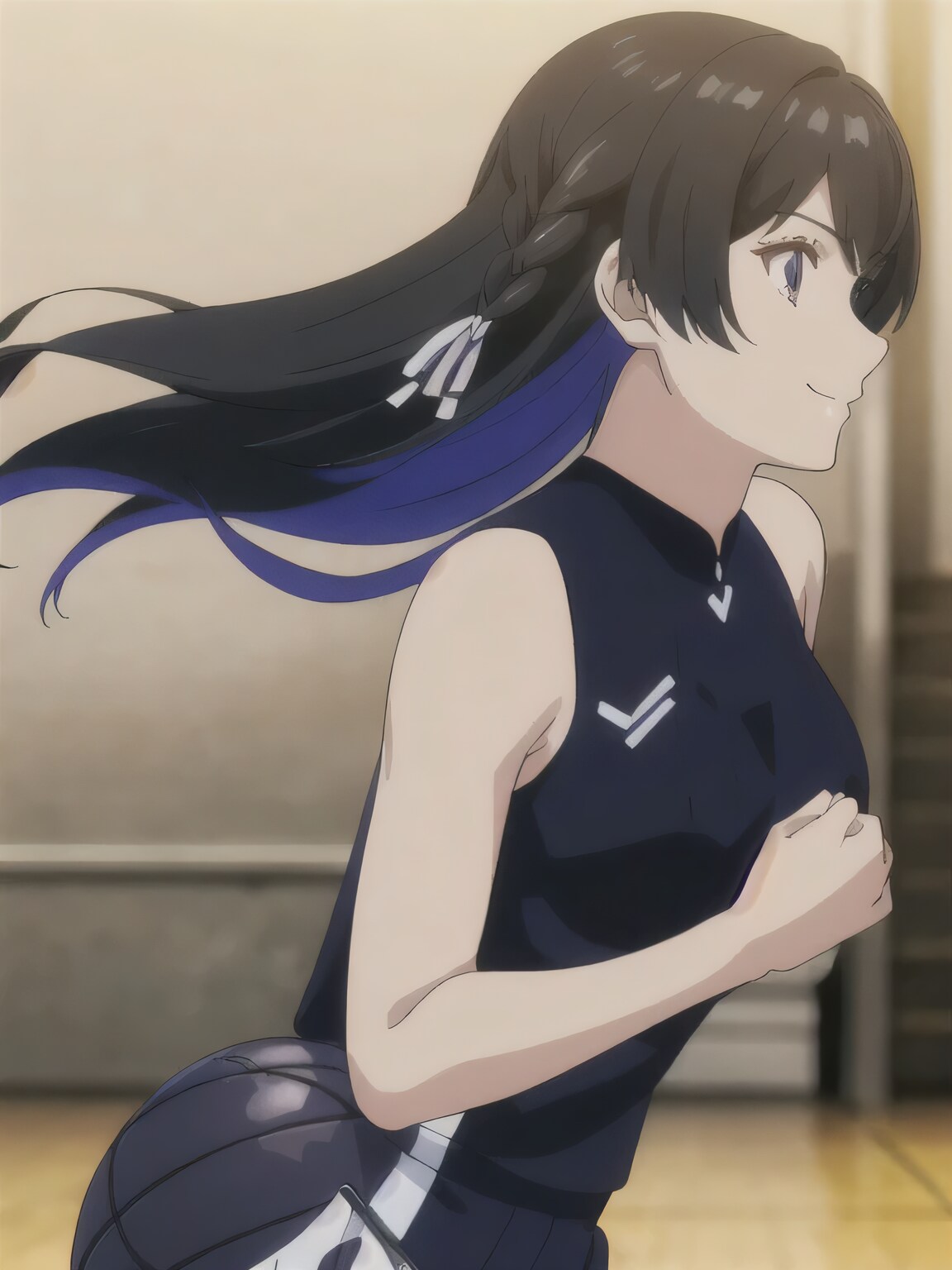 黒髪ロングでユニフォームの少女６ | の人気AIイラスト・グラビア